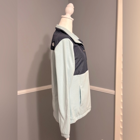 The North Face Women's Glacier 1/4 Snap Fleece Pullover Size Small Teal & Navy - Picture 5 of 8